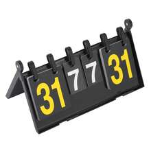 4 Digit Tabletop Flip Scoreboard, Portable Manual Score Keeper, Foldable Triangle Score Counter For Basketball Tennis Ping Pong Football Indoor Outdoor Games - Black - View 8
