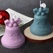 1pc Minimalist Christmas Bell Shaped Silicone Mold, Handmade Christmas Tabletop Decoration, Suitable For Resin Or Clay, Easy Release, Reusable - White - View 8