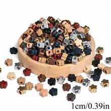 100pcs Acrylic Flower Beads, Morandi Mixed Color Flower Spacer Beads With Large Hole For DIY Jewelry Making, Bracelets, Necklaces & Hair Braids Crafts - Random Color - View 3