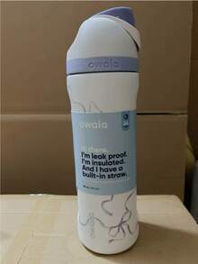 O Wa La F Ree Sip Water Bottle Stainless Steel 24oz 32oz Multicolor Blue Bow Bottle - Multicolor - View 5