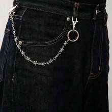Hip Hop Punk Street Style Metal Star Chain Pants Chain Niche Design European & American New Unisex Versatile - Ancient White K - View 9