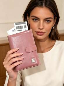 1PC Premium Passport Holder, Multifunctional Portable Business Wallet For Women, PU Ticket, Coin, Bank Card Storage Bag, Document, Card, Ticket All-In-One Protective Case, Large Capacity Multi-Layer Wallet With Smooth Zipper, Suitable For Cards, Cash, Passport, Tickets, Coins Storage, Halloween And Christmas Gift - Multicolor - View 12