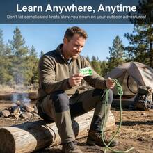 1/2pcs-Set Outdoor Knot Reference Guide - Includes 27 Essential Knots For Various Ropes With Mini Storage Clip. Suitable For Emergency Kits, Boating, Camping And Emergency Situations From Lucky Brush - Multicolor - View 10
