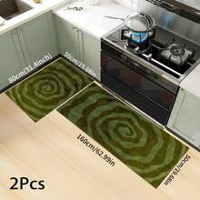 Minimalist Ribbed Print Long Runner Mat, Indoor Home Decor, Kitchen Long Mat, Entryway Doormat, Hallway Entrance Decor, Bedroom Bedside Mat, Living Room Mat, Laundry Room Mat, Bathroom Mat, Suitable For Apartment, Dorm And Home Daily Decor - Multicolor - View 12
