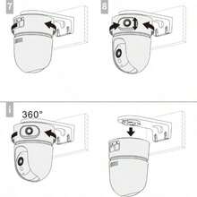 Universal Dome Security Camera Wall Mount Bracket, 360° Rotatable Adjustable Ceiling & Wall Mount With Cable Management, Thickened Stable Holder Easy To Install, Compatible With Most Pan-Tilt Dome Cameras, For Home Baby Pet Indoor Monitoring - View 7