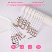 18pcs+1pc Gift Makeup Brush Set, Soft And Dense Makeup Brushes, Suitable For Foundation, Powder, Blush, Eyeshadow, Concealer, Contour, Highlighter, Full Face And Eye Makeup, Suitable For Makeup Beginners, Suitable For Daily And Party Makeup - Purple - View 2