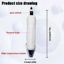 1 New High-End Handheld Mini Hot Air Blower, Heat Shrink Film Shaping Tool, Rubber Seal DIY Handmade Clay Heating Hair Dryer, Overheating And High Temperature Power-Off Protection Function - View 5