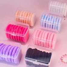 Round Makeup Puffs Set Of 8 With Storage Box, Suitable For All Skin Types, Soft And Skin-Friendly - Multicolor - View 3