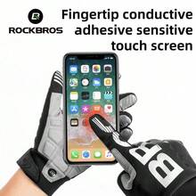 ROCKBROS 1 Pair Windproof Long Finger Gloves: SBR Material, Touchscreen Compatible, Windproof, Wear-Resistant And Shock-Absorbing - Suitable For Motorcycle And Cycling, Also Great For Hiking And Trekking - Multicolor - View 4