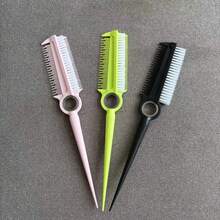 MASTERLEE 360° Rotating Double-Sided Comb For Latin Dance Styling, Pointed Tail Sectioning Comb, Double-Sided Teeth Smoothing And Shaping Comb, Hair Styling Tool - Multicolor - View 3