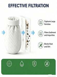 20-100pcs Non-Woven Fabric Faucet Filter Cartridges, Faucet Filter, Filter Cartridge + Strap, Universal For Kitchen And Bathroom, Easy To Install, Filters Rust, Sediment, Sand And Impurities, Home Water Purifier - View 7