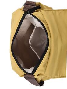 Black Minimalist Flip Shoulder Crossbody Bag, Lightweight Nylon Material,Suitable For Daily Travel, Can Hold Books,Tablets,Single Shoulder Mailman Bag - Multicolor - View 11
