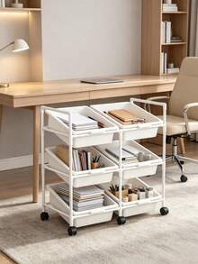 Multi-Layer Drawer Storage Mobile Organizer Rack, Home Miscellaneous Items & Picture Book Sorting Shelf - Multicolor - View 7
