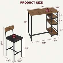 Dining Table & Chair Sets - Brown - View 2