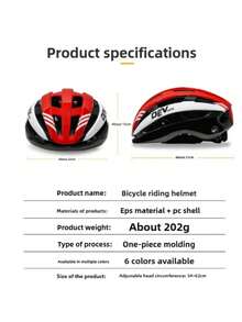 New Cycling Helmet, Comfortable Lining, Lightweight Hollow Design, Cycling Safety Head Protection, Bicycle Mountain Bike Helmet, Unisex - Multicolor - View 4
