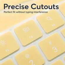 Silicone Keyboard Film For MacBook Neo 13 A3404 Light Yellow Keyboard Cover For MacBook Pro 14 16inch Laptop Keyboard Protective Film For MacBook Air 13.6 M2 M3 M4 M5 Air 15.3,Reusable And Washable Fresh Style Film,Suitable For Students,Birthday Gift - View 4