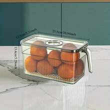 Household multifunctional timed refrigerator storage box food grade household timed refrigerator storage box PET - weiß - Übersicht 6