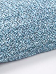 1 buah Sarung Bantal Kain Jacquard Kotak-kotak Warna Polos, Gaya Minimalis Modern, Sarung Bantal Persegi Poliester Cocok untuk Ruang Tamu dan Penggunaan di Rumah - Biru - View 5