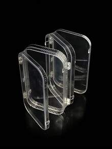 3-Fold Transparent Nail Art Storage Box, Flip-Top Multi-Compartment Portable Nail Art Box, Suitable For Wearable Nail Storage, Display And Various Occasions - Multicolor - View 7