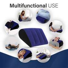1/2pcs Inflatable Leg And Knee Support Pillow - Wedge Pillow, Gently Elevates Legs, Relaxes Muscles, Relieves Swelling, Improves Circulation, Suitable For Sleeping And Reading, Wedge Pillow For Sleep, Dark Gray - Light Grey - View 6