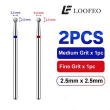 2Pcs Ball-Shaped Diamond Nail Drill Bits For Cuticle Cleaning, Dead Skin Removal And Manicure Prep ,Standard 3/32"Shank - Multicolor - View 8