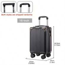 16-Inch Carry-On Luggage, Small Suitcase With Password Lock, Portable Handbag, Unisex Minimalist Design - Multicolor - View 7