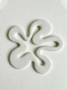 1Pc Silicone Irregular Wavy Flower Coaster Set, Heat Resistant Non-Slip Reusable Drink Mat, Modern Aesthetic Coffee Tea Mug Pad, Minimalist Fall Home Kitchen Dining Table Decor, Holiday Gift For Christmas Thanksgiving & Daily Use. Room Decor - Multicolor - View 12