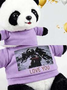 Custom Photo Plush Animal Personalized Panda Plush Doll Cute Room Decor Couple Friend Children Birthday Gift - Multicolor - View 4