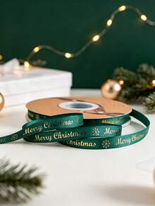 10 Yards/Roll Christmas Gift Party Baking Box Decoration Sealing Ribbon, Woven Ribbon Packaging Decoration Ribbon Bow Foil Stamped Ribbon, Premium New Style - View 12