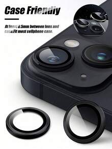 3pcs High Definition Camera Lens Protector Film Compatible With Iphone 18 Pro Max, Anti-Protrusion Design, Suitable For Smartphones, Birthday Gift, For Family And Friends, Alloy Metal With Tempered Glass Full Coverage, Lens Protector, Phone Accessories, Waterproof, Shockproof, Anti-Drop, Anti-Scratch, Anti-Fingerprint - Black - View 9