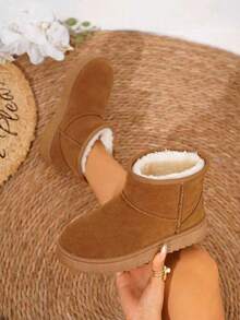 Women Snow Boots - Khaki - View 2