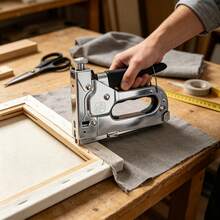 Heavy Duty 4-In-1 Staple Gun, Manual Nail Stapler For Furniture Upholstery, Woodworking DIY Home Decoration Repair Tool - A - View 4