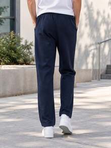 Men's Nike Sportswear Club Knit Casual Straight Leg Sweatpants FQ4333-451 - Dark Blue - View 4