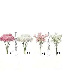 84pcs Realistic Low-Saturation Pink & White Artificial Flowers | Premium Home Decor - Suitable For Indoor Home Decoration, Perfect For Weddings, Handmade Crafts, Spring/Summer Themes, Parties, Gardens And Vase Arrangements, Also Can Be Used As Dining Table Centerpiece Decoration - Multicolor - View 10