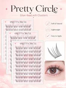 Glue-Free Segmented False Eyelashes, No Glue Needed, Easy To Apply, Lightweight, Soft And Comfortable, Natural Look, Beginner-Friendly - C - View 9