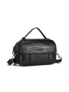 New Men's Bag Multifunctional Single Shoulder Crossbody Bag, High-Quality Multi Pocket Handbag, Portable Leisure Commuting Bag - Black - View 3