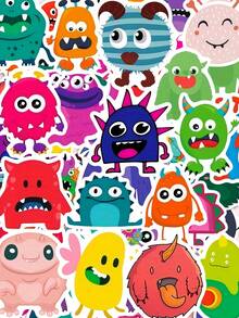 50 Buah Stiker Monster Kecil Berbulu PP, Tekstur Stiker Jurnal Mewah Matte, Pola Lucu Monster Berbulu, Monster Bermata Besar, dan Monster Awan, untuk Laptop, Helm, Kotak Pensil, Koper, Loker, Album Foto, Gitar, Dekorasi Cangkang Sepeda Listrik - MultiWarna - View 9