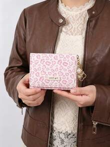 Leopard Print Multi-Function Card Holder Pouch Mini Wallet Women Wallet Purse Small Wallet A Fashionable Ladies' Wallet Multi-Slot Storage Wallet - Multicolor - View 4