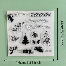 Snowflake Christmas Ornament Clear Silicone Stamp,Winter Holiday Decor Transparent Rubber Seal For Card Making Scrapbook Journal DIY Craft Stamp - SD-2 - View 16