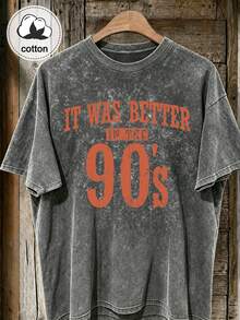 Plus Size Vintage Black Washed Short Sleeve T-Shirt For Women, Loose Fit, Fashion Design, Casual Summer - Black - View 8