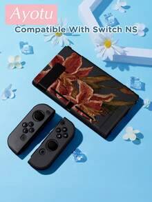 Ayotu 1 قطعة بطانية حماية بنمط زهرة الزنبق البرغندي المرسوم بالزيت، متوافق مع Switch، متوافق مع Switch2 الجديد (2025)/Switch NS/Switch OLED، يمكن تركيبه في القاعدة بدون إزالة الغطاء، بطانية حماية عالمي لوحدة التحكم بالألعاب، إكسسوار ألعاب Switch، مقاوم للسقوط، مقاوم للانزلاق، مقاوم للخدش، أنيق وجميل، مناسب لهدايا الخريف/عيد الميلاد/العودة إلى المدرسة/الشتاء/عيد الفصح/أعياد الميلاد والمناسبات الأخرى. - مشاهدة 11