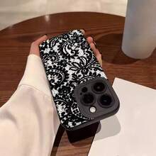 1件防摔TPU蕾絲軟殼精準孔位手機保護殼，適用於Apple 7P/8Plus/16/16PLUS/16PRO/16PROMAX，拍攝時光線可能導致輕微色差 - 彩色 - 查看 4