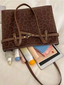 Large Capacity Shoulder Tote Bag - Multicolor - View 5