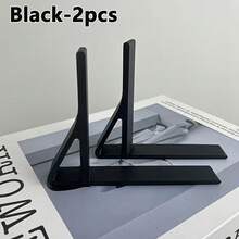 2pcs 3D Printed Plastic L-Shaped Bookends, Minimalist Style Desktop Bookshelf Organizer, Suitable For Organizing Books On Office Desk Or Bookshelf - One Size Fits All - View 9