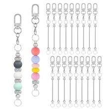 Beadable Keychain Bars With Swivel Clasp, 10Pcs Silver Keychain For DIY Crafts, Beadable Blank Keychain Sticks For Keychain Making & Jewelry Supplies - Door Latch - View 8