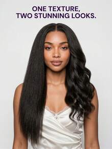 MEGALOOK 13x6 Lace Front Wig, Curly Wavy, Glueless Lace, Natural Black, 100% Human Hair, 200% Density, Pre-Plucked Hairline, Drawstring Design, Beginner Friendly - SNatural - View 4