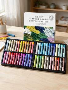 12/24/36/48pcs Vibrant Oil Pastel Set, Rich And Smooth Texture, Suitable For Artists, Beginners And Students, Applicable For Painting, Sketching And Mixed Media Art, Inspiring Creativity, Summer Colored Pencils Oil Pastels - Sets - View 2