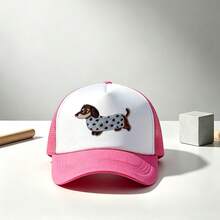 1pc Unisex Dog Print Fun Sponge Mesh Trucker Hat Baseball Cap , Suitable For Daily Use, Travel, Hiking, Mountain Climbing, Beach Vacations - Multi-color - View 6