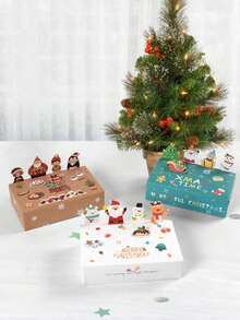 10pcs/Set Kotak Kado Pesta Natal 3D Berbentuk Hewan Lucu, Kotak Kado Kertas Lipat, Cocok Untuk Mengemas Permen Dan Makanan Penutup - MultiWarna - View 1