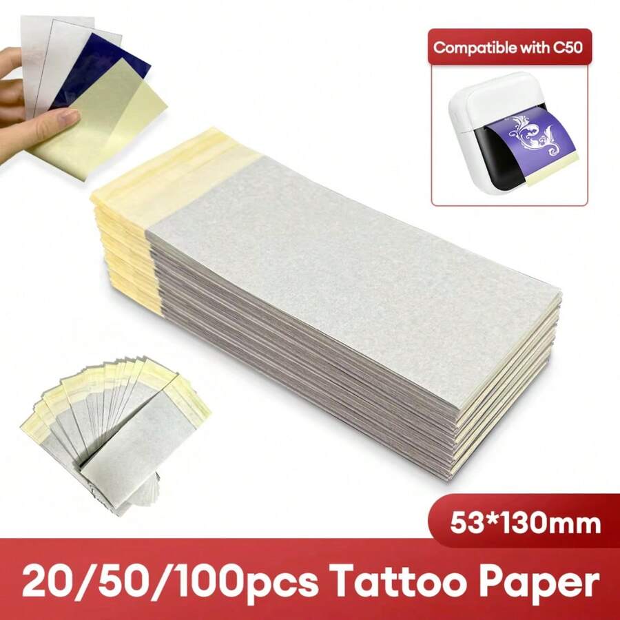 Mini Tattoo Paper Carbon 53mm Tattoo Stencil Transfer Paper Template Copier For 2inch Pocket Tattoo Thermal Printer